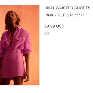 Dressy pink high waisted shorts